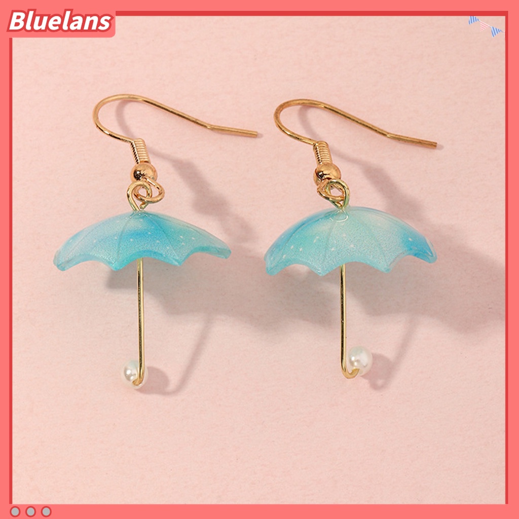 1 Pasang Anting Kait Wanita Bentuk Payung Warna Kontras Untuk Pernikahan