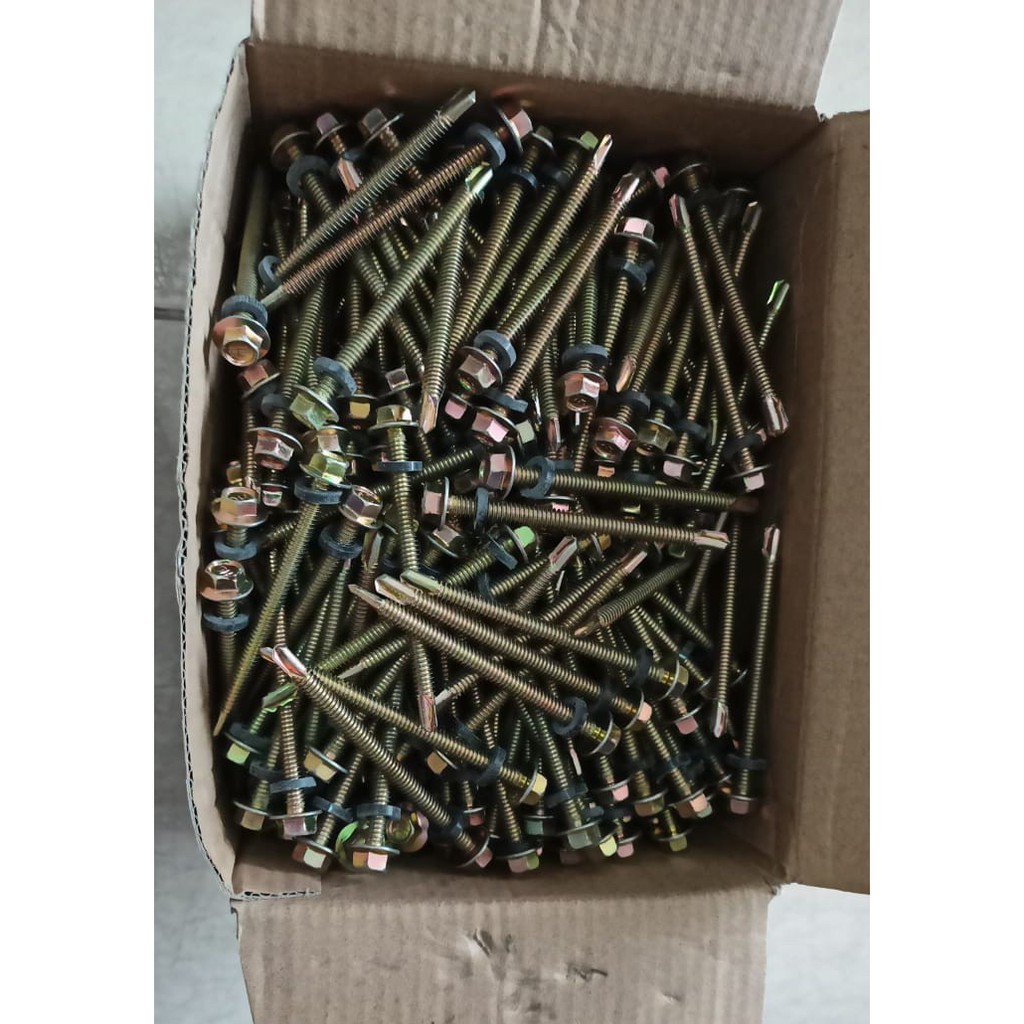 Roofing Paku Sekrup Baut Roofing 7.5 cm Atap Spandek Baja Ringan Bondek