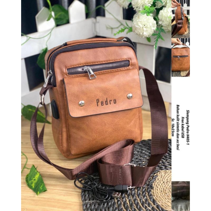 Tas slempang pria import PEDRO