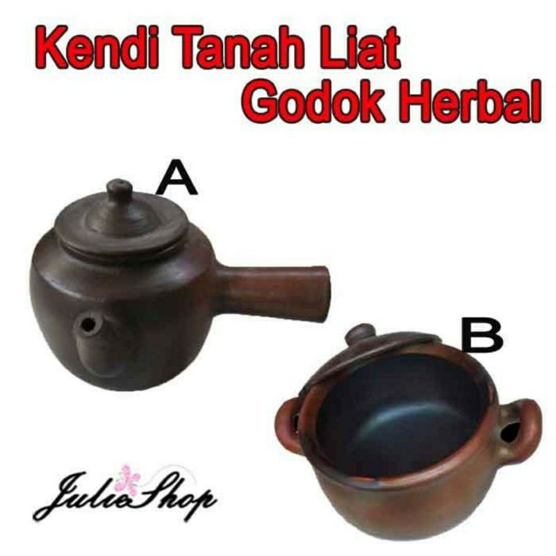 Kendi Masak Obat | Panci Tanah Liat | Tempat Masak Obat