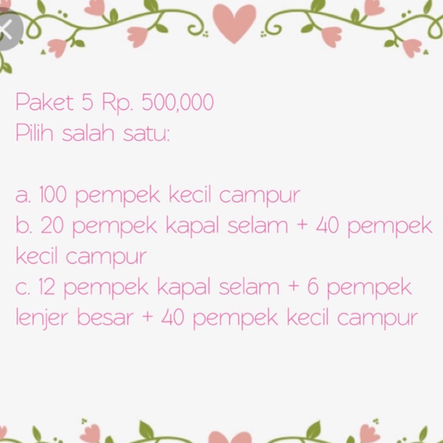 

Paket 5, pilih salah satu: a/b/c