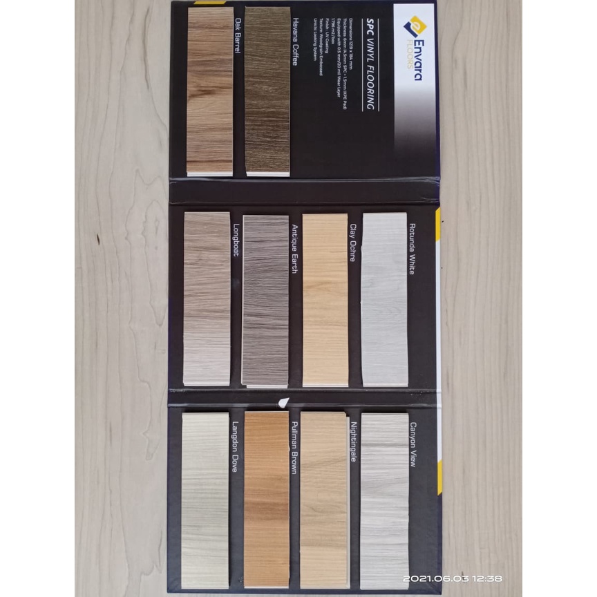 Lantai kayu Spc Envara type beaumont Brown