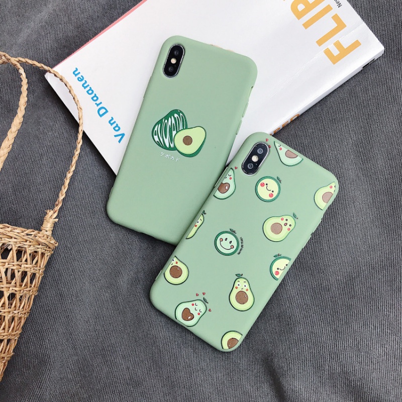 Soft case Motif Alpukat Untuk iphone 13 12 11 Pro Max XS XR 8plus iphone 12pro12pro Max 7 8 Plus X XS XR XSMAX