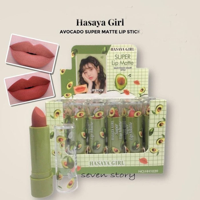 (1 BOX / 24 PCS)HASAYA GIRL SUPER MATTE LIPSTICK AVOCADO MATTE 1039