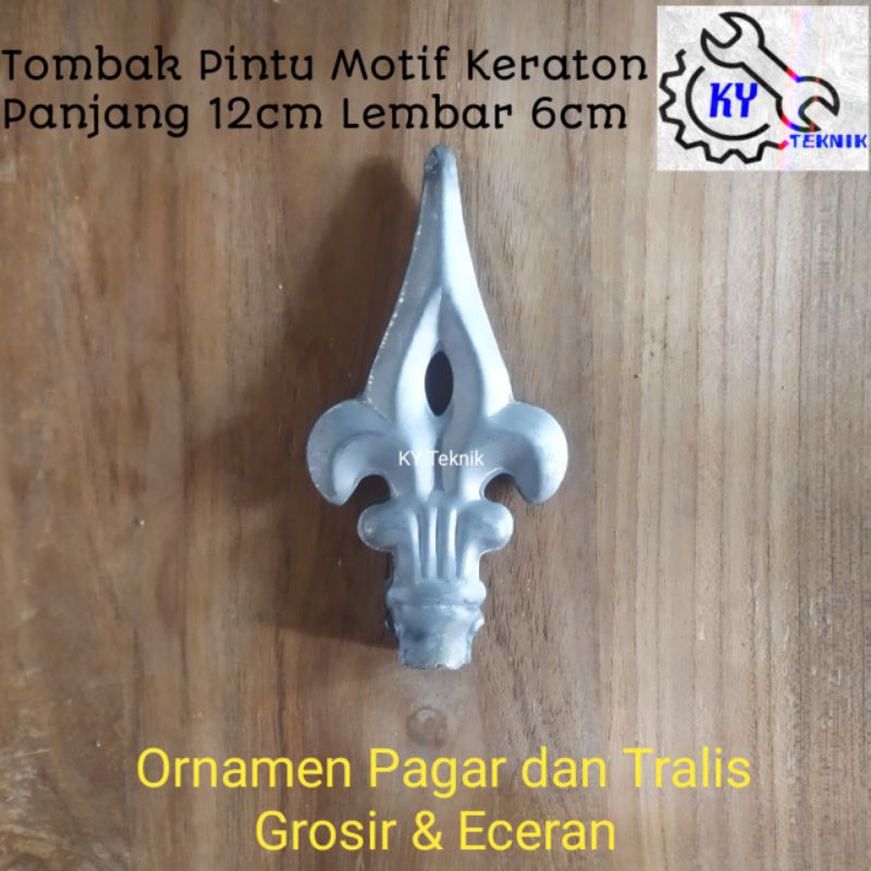 Jual Ornamen Pagar Besi Daun Tombak Motif Keraton Uk 12cm Harga