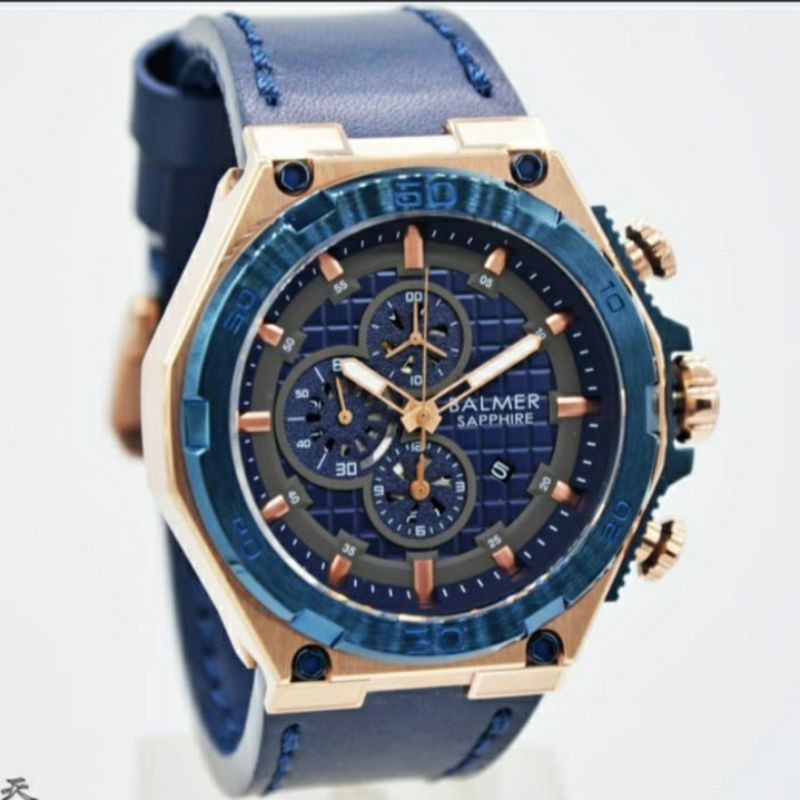 JAM TANGAN PRIA CHRONOGRAPH BALMER SAPPHIRE B.7947 ORIGINAL