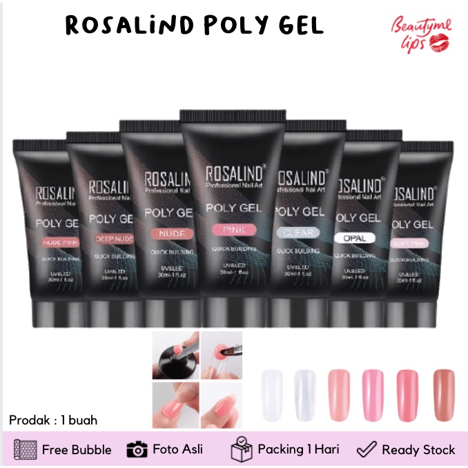 Rosalind poly gel builder crystal gel builder nail art gel builder gel kuku palsu