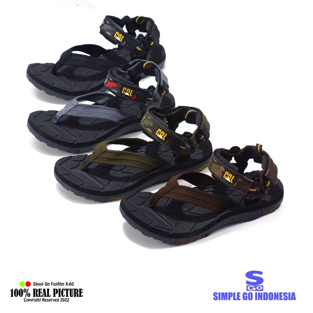 Barnett Vado King - Sandal gunung jepit pria slide | Sendal hikking japit tali velcro cowok bahan karet nylon webing kuat 39-43