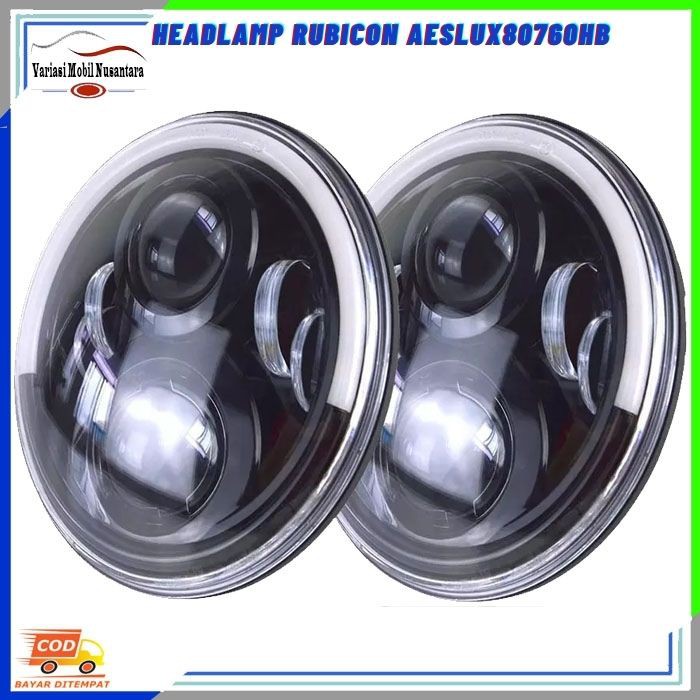 Lampu Led Headlamp Utama Depan Ring Sein Variasi Mobil Jeep Wrangler Rubicon