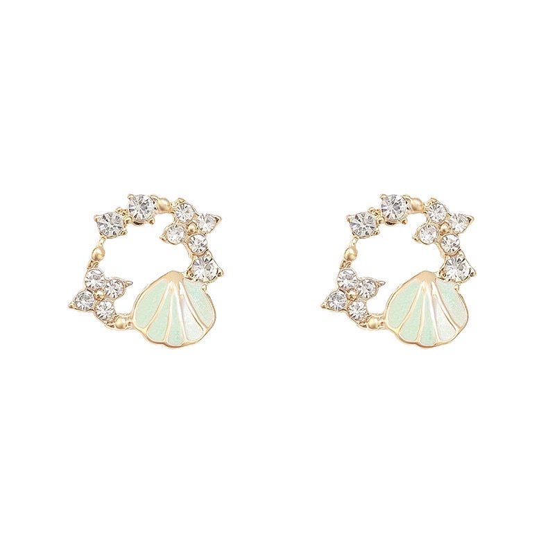 VINJOTAN - ANTING STUD IMPOR KOREA MODEL KERANG STERLING SILVER S925
