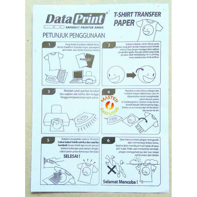 

DATA PRINT T-SHIRT TRANSFER PAPER 120 GSM A4 / DP-TS-120-A4 DATAPRINT KODE 527