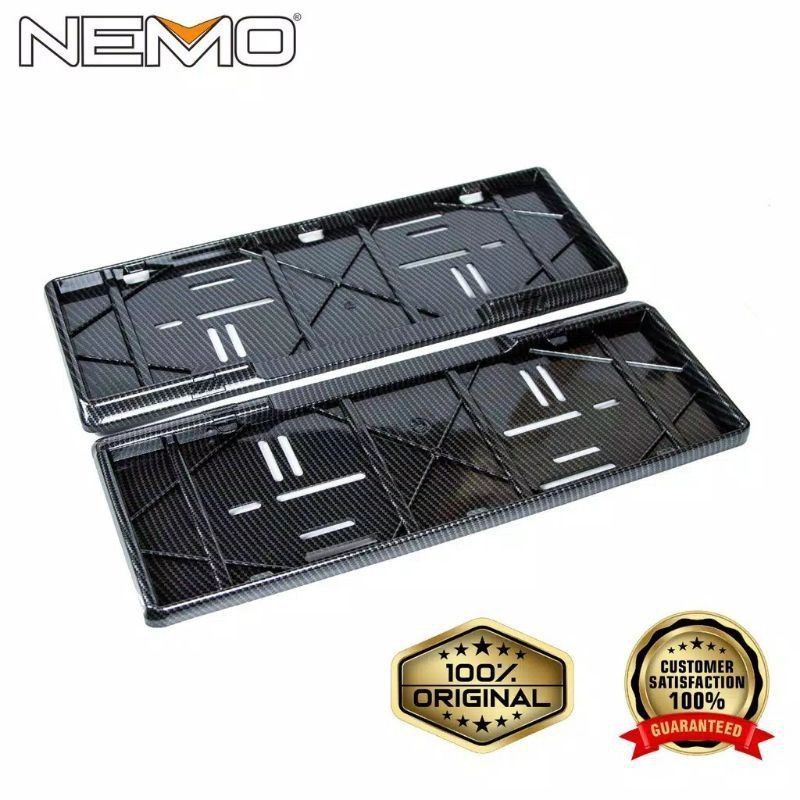 Dudukan plat nomor mobil carbon NEMO original