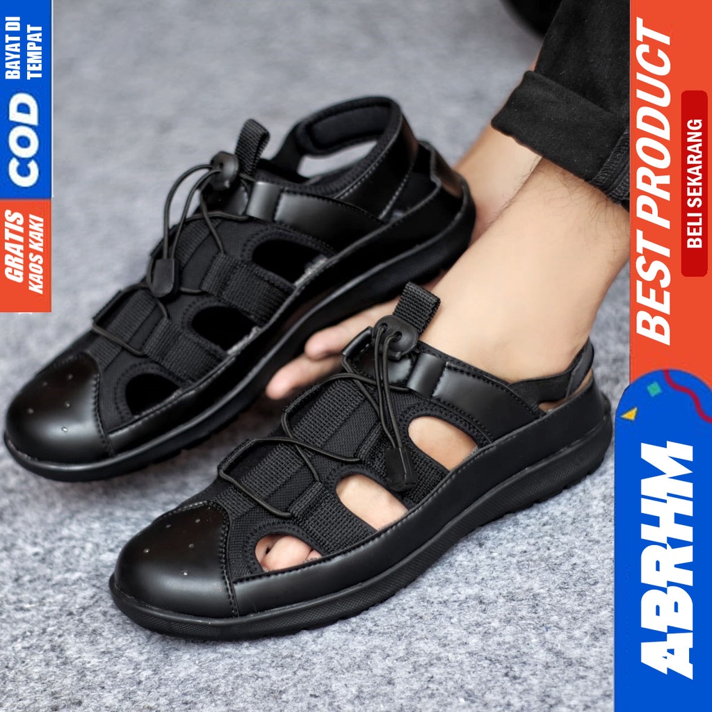 ABRHM x LEXA Sepatu Casual Slop Kasual pria kulit Sintetis Santai Original