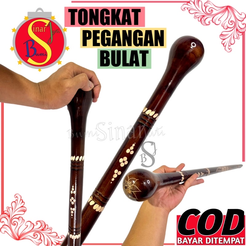 Original Tongkat Jalan - Tongkat Kayu - Tongkat Kayu Jati - Tongkat Mata Kaki 1 - Tongkat Jalan Kayu