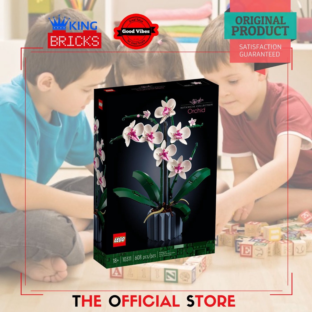 LEGO Original CREATOR EXPERT 10311 Orchid - Mainan Anak Koleksi Bunga Anggrek Botanical