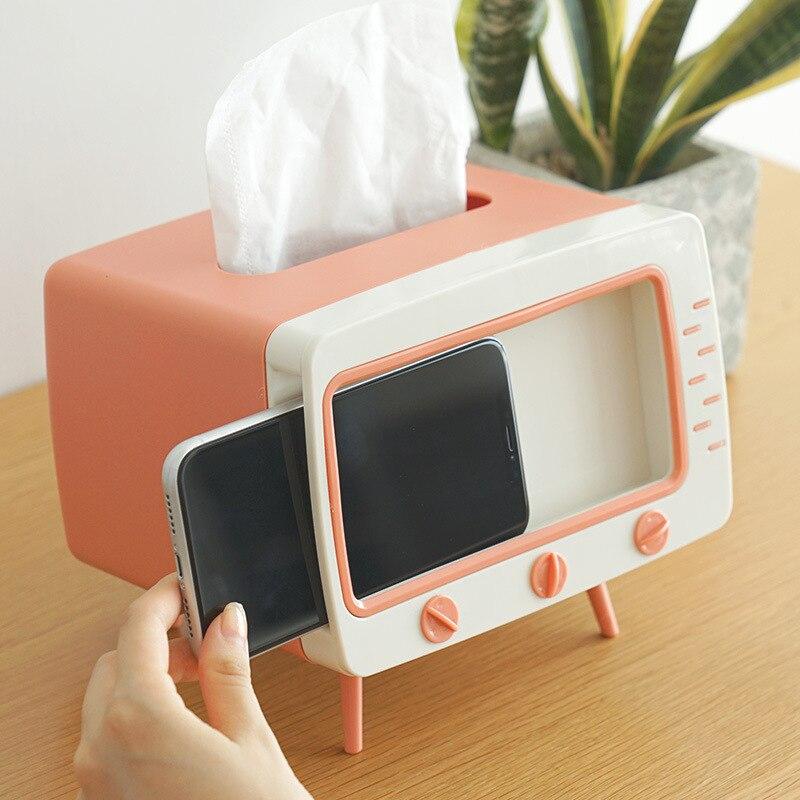 TV Tissue Box - Kotak Tissue + Stand Phone