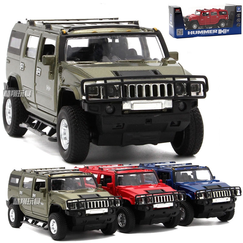 Miniatur Mobil  Hummer H2 Bahan Alloy Plastik Skala 1  32 