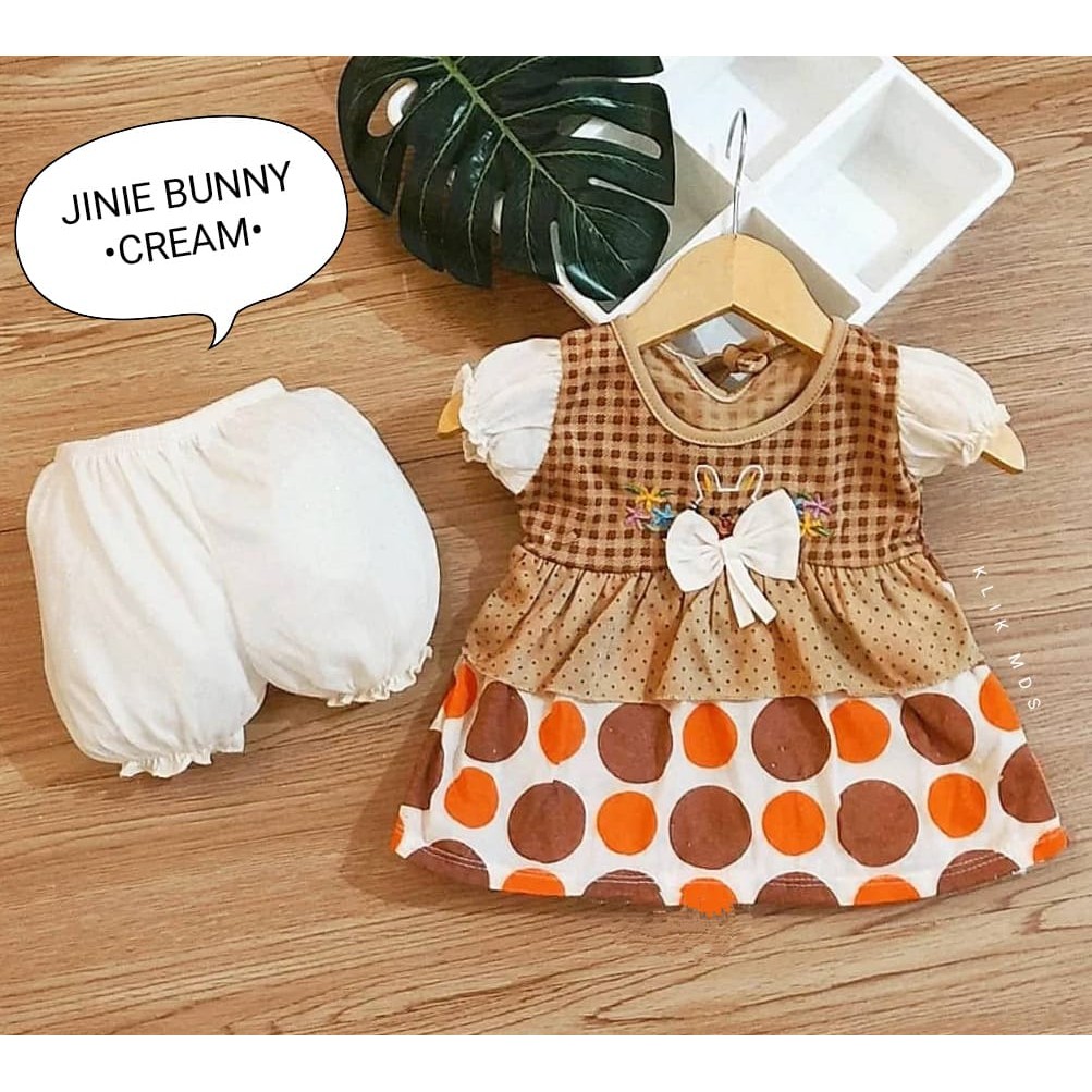 Klik Mds Setelan Baju Anak Bayi Perempuan Usia 0-6 Bulan Motif Jinie Bunny