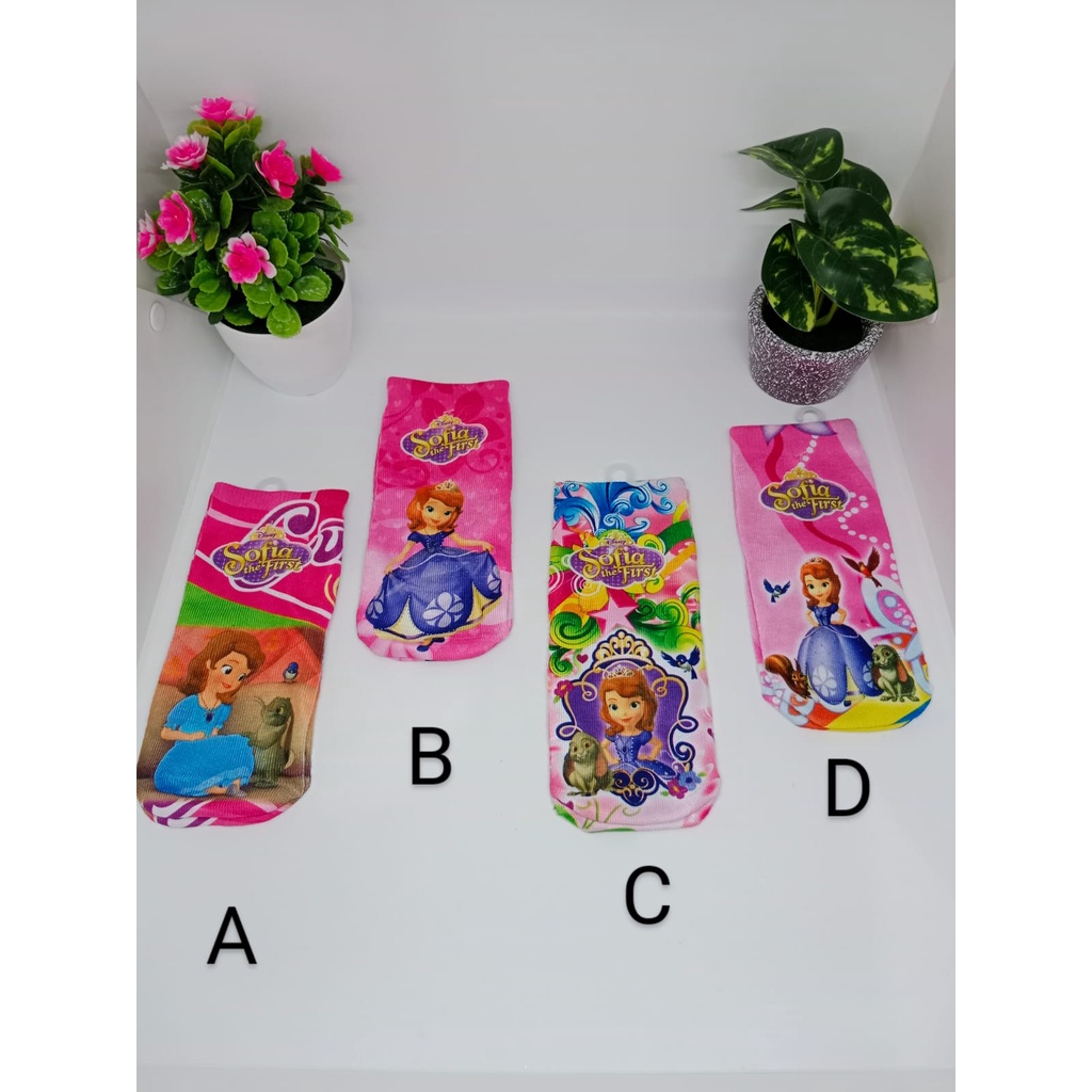 Kaos Kaki Anak Perempuan SOFIA THE FIRST Non Jempol Lucuu