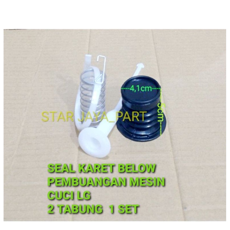 1 SET SEAL KARET PEMBUANGAN MESIN CUCI LG 2 TABUNG