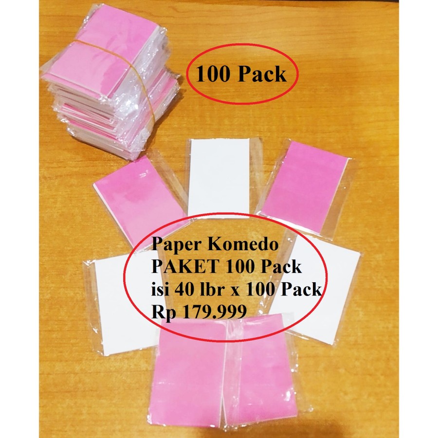 [PAKET 100 PACK] EXTRA Kertas Komedo / Paper Mask isi 40 Lbr