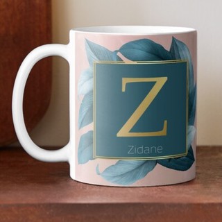 Mug Inisial Emas Nama Custom Gelas Keramik Premium Desain | Shopee