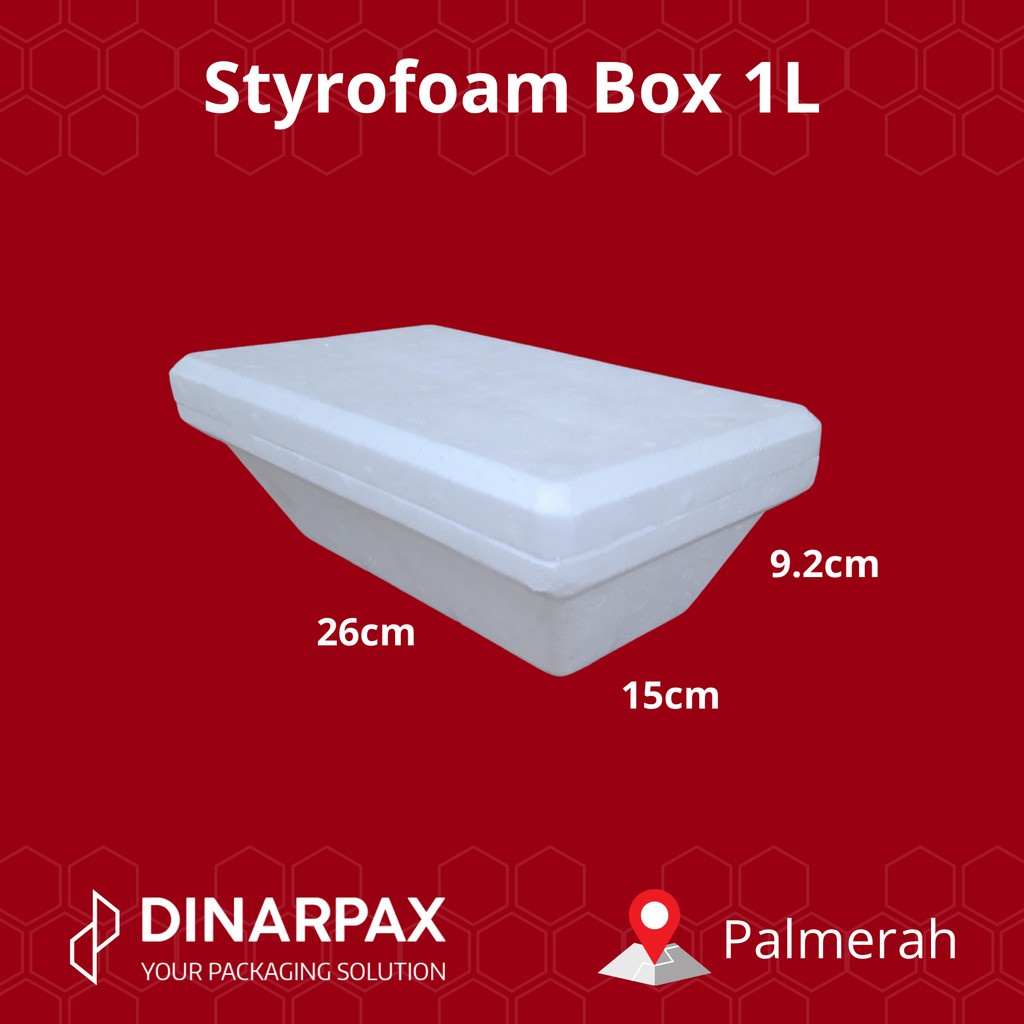 Styrofoam box 1ltr dan 1/2 ltr / DinarBox / CoolerBox / Frozen Box / Ice Cream Box / Sterofoam