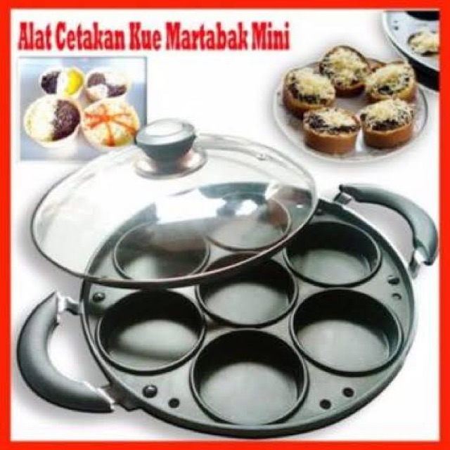 ORIGINAL CETAKAN HAPPY CALL 7 LUBANG LUMPUR APEM SNACK MAKER KUE MARTABAK MINI-2