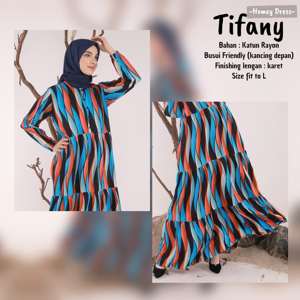 Terbaru - Homey Dress Tifany Gamis Dewasa Jumbo Bahan Katun Rayon Premium Nyaman Dipakai | Bisa Cod