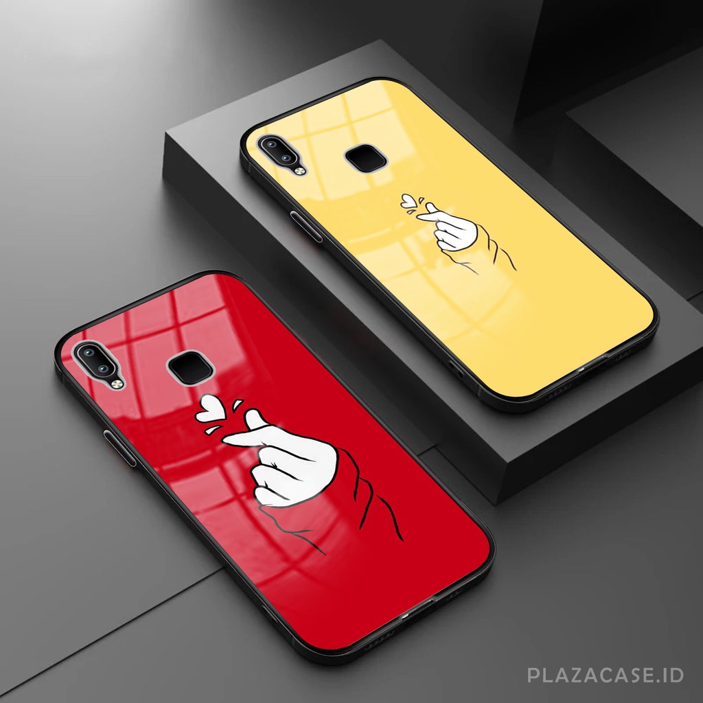 [K04] Case Glass Kaca LOVE OPPO A37 A3S A5S A7 A71 A83 A3S A1K F1S F3 F5 F11 RENO 2F A5 A9 2020