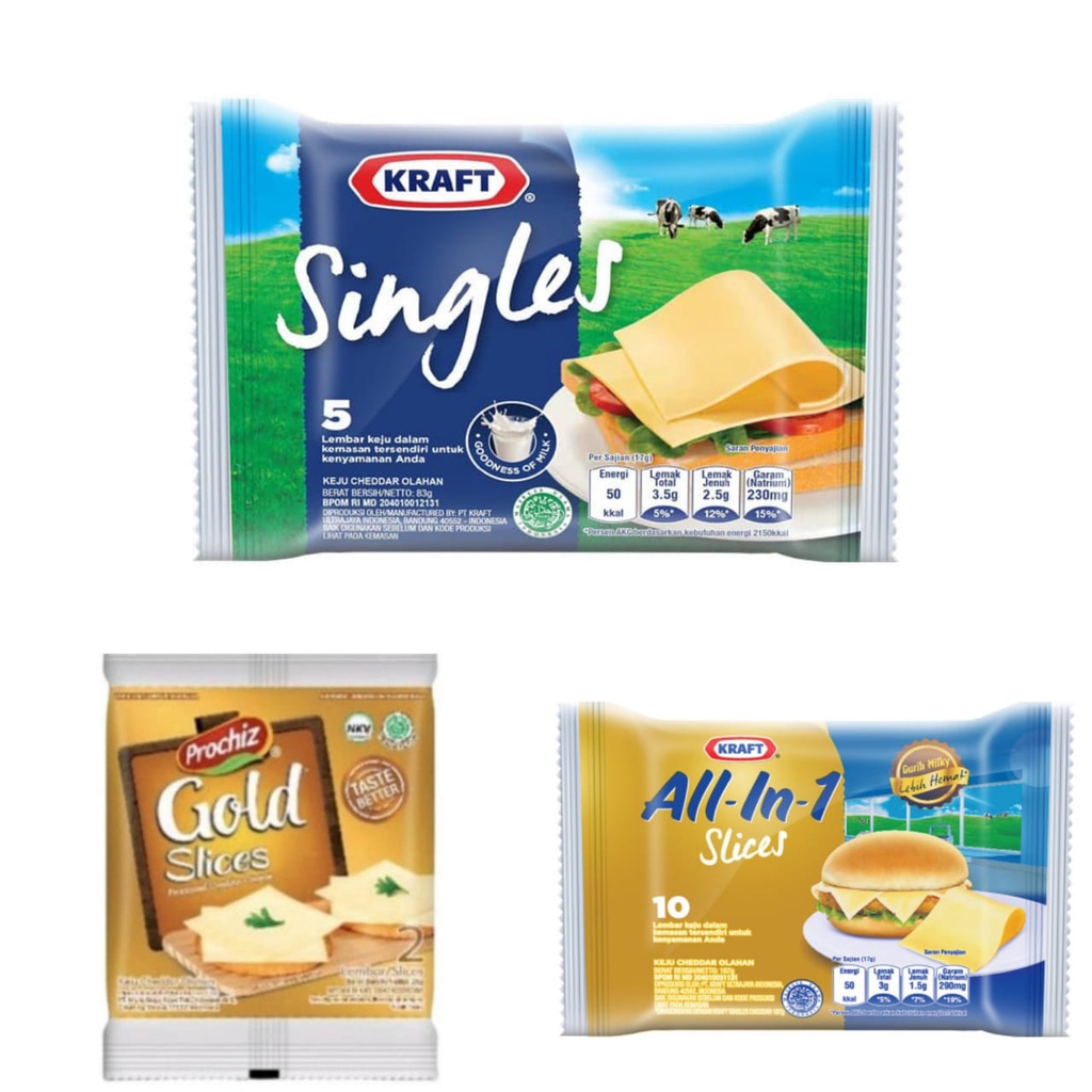 

PROCHIZ GOLD CHEDDAR CHEESE SLICE 26GR ISI 2 LEMBAR | KRAFT SINGLES 5s | KRAFT ALLIN1 10s KEJU CEDAR LEMBARAN HALAL Boss mpasi