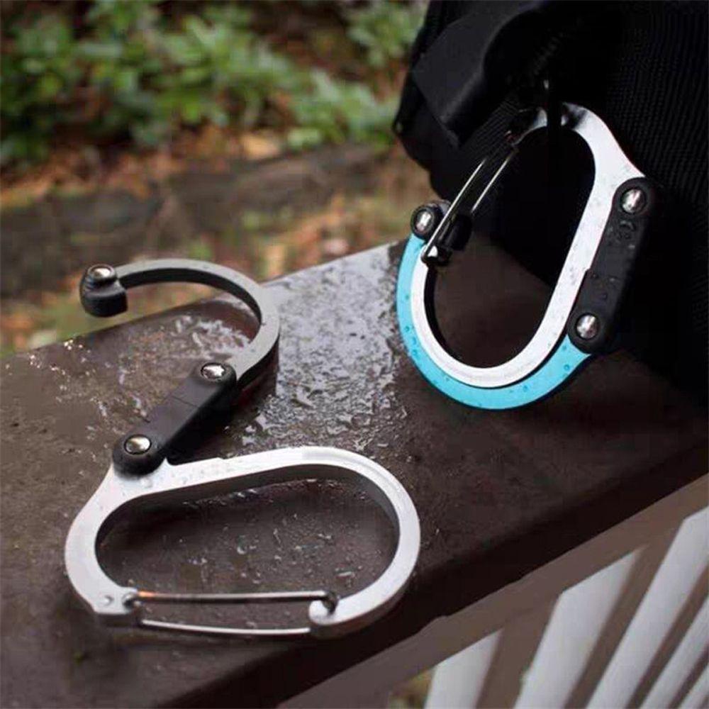 Lanfy Hybrid Gear Clip Memancing Perjalanan Non Pengunci360°Carabiner Aksesoris Panjat Multifungsi Rotating Hook Clip