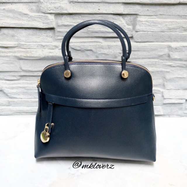 Furla Piper Dome Medium Satchel (Navy)