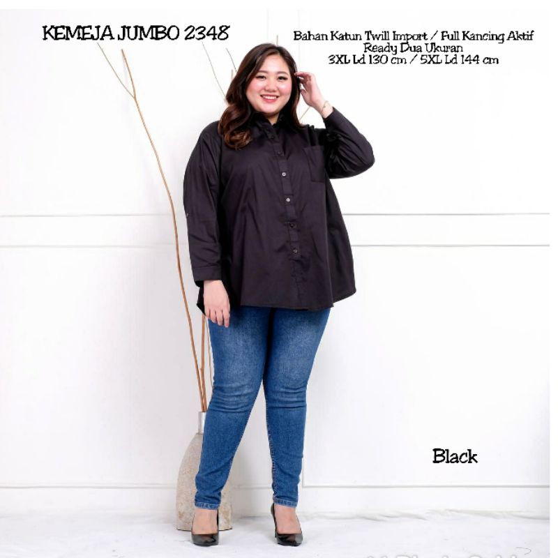 Kemeja Jumbo 2348, Ld 125, 135, 142 &amp; 155 cm