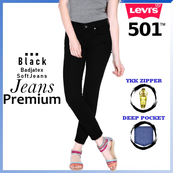  Celana  Soft Jeans LEVIS  501 Skinny WANITA  PREMIUM Zipper 