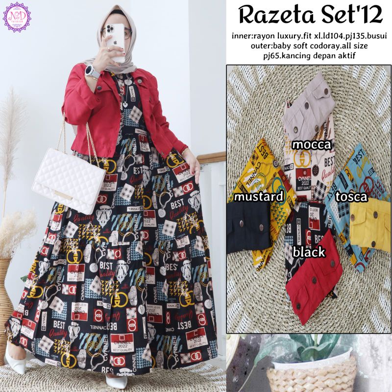 Razeta Set #12 by N&D Gamis Set Lepasan
