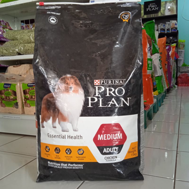 Makanan Anjing Dewasa PRO PLAN Medium Adult 15 kg Dogfood Proplan