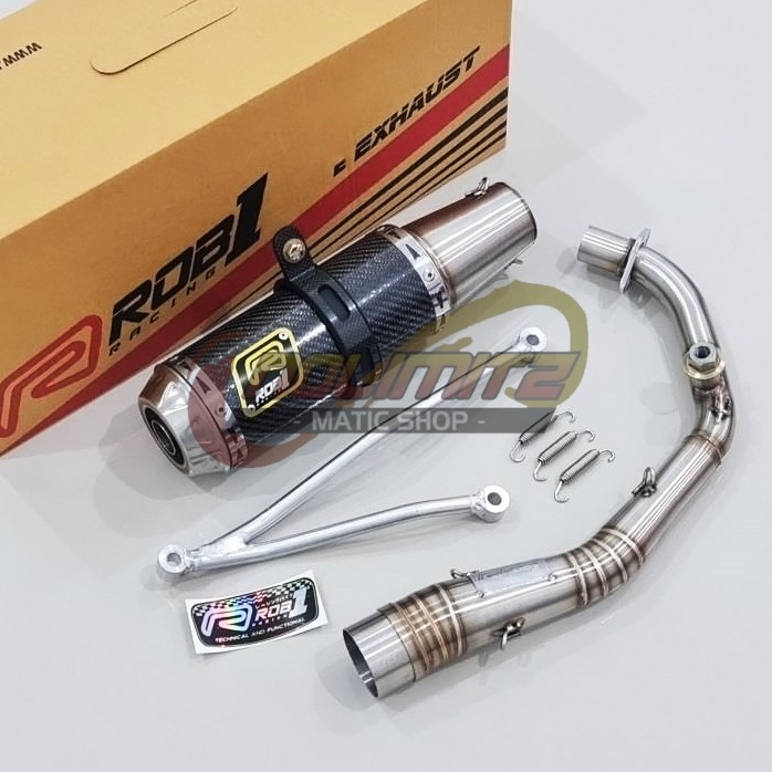 Knalpot Standar Racing ROB1 GP17 Carbon DB Killer Vespa Sprint