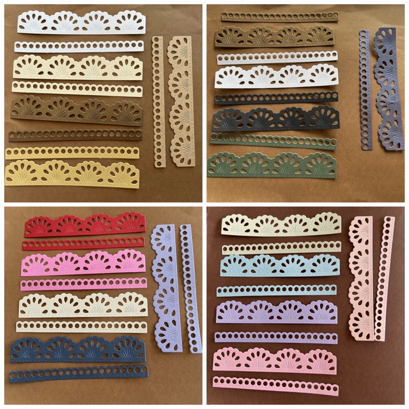 

1 set isi 10 die cut / cut die / dies cut / cut dies for scrapbook journal journaling bujo lace border