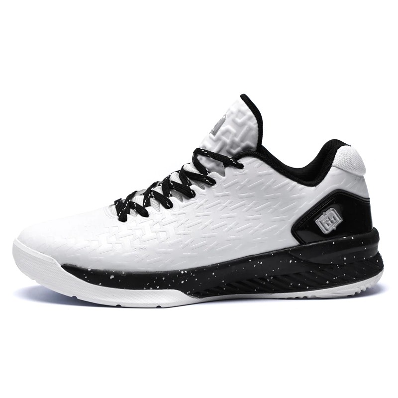 Sepatu basket cowo Black/White Basketball Shoes Breathable Basketball Boots Big Size  Basket femme