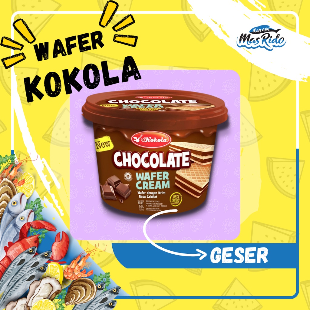 Kokola Wafer Chocolate 252 gram Wafer Coklat Renyah Kemasan Toples