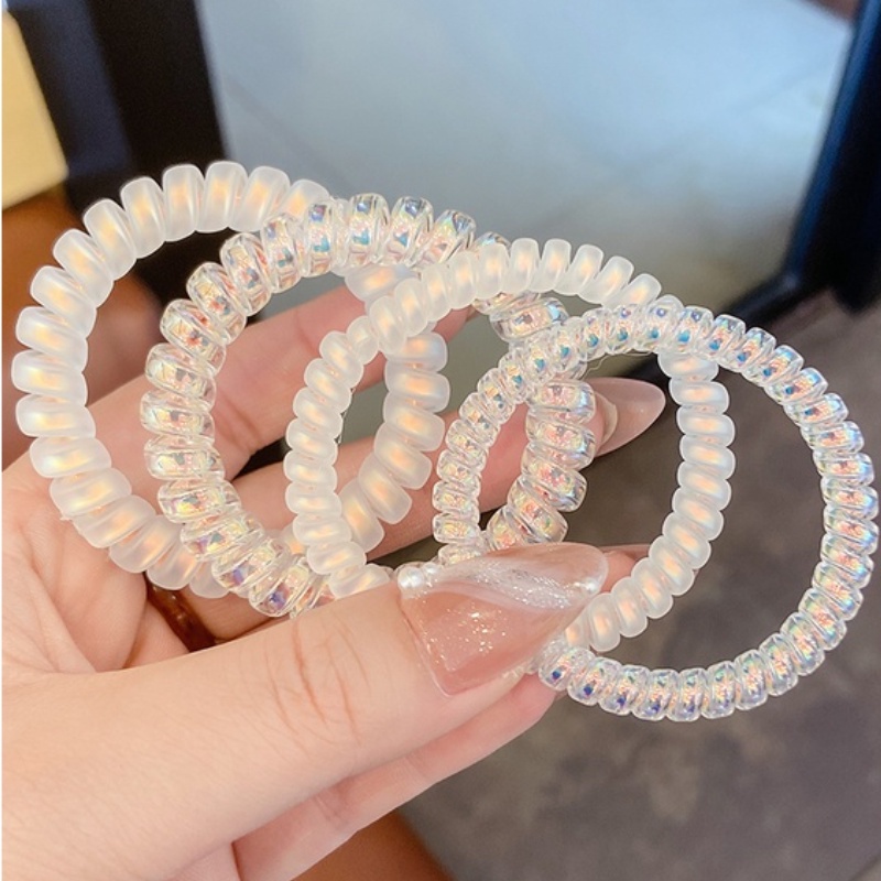 Ikat Rambut Elastis Model Kabel Telepon Untuk Wanita