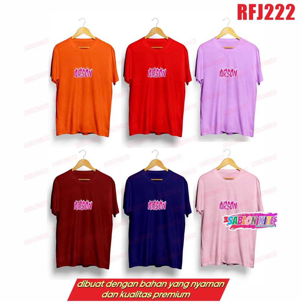 MURAH!!! KAOS JHOPE ARSON RFJ222 TAEHYUNG JIMIN JUNGKOOK NAMJOON