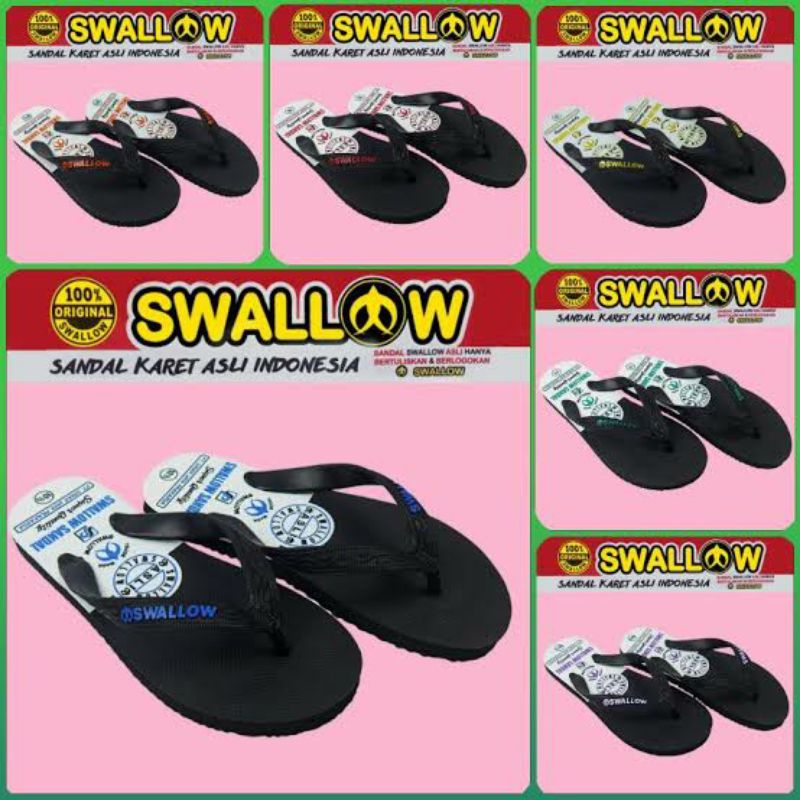 Sandal Swallow retro sandal jepit swallow hitam Swallow Retro Ladies