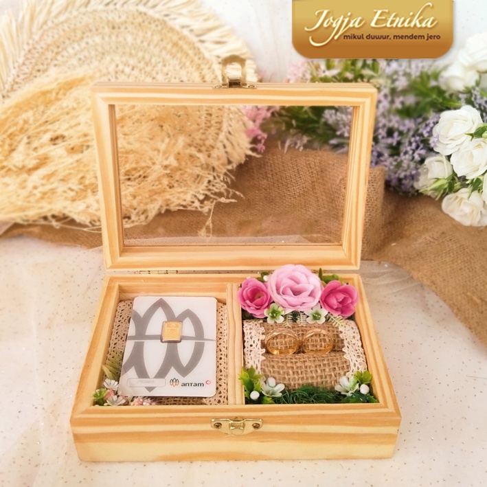Box Cincin 2 in 1 / Kotak Cincin Lamaran Pernikahan