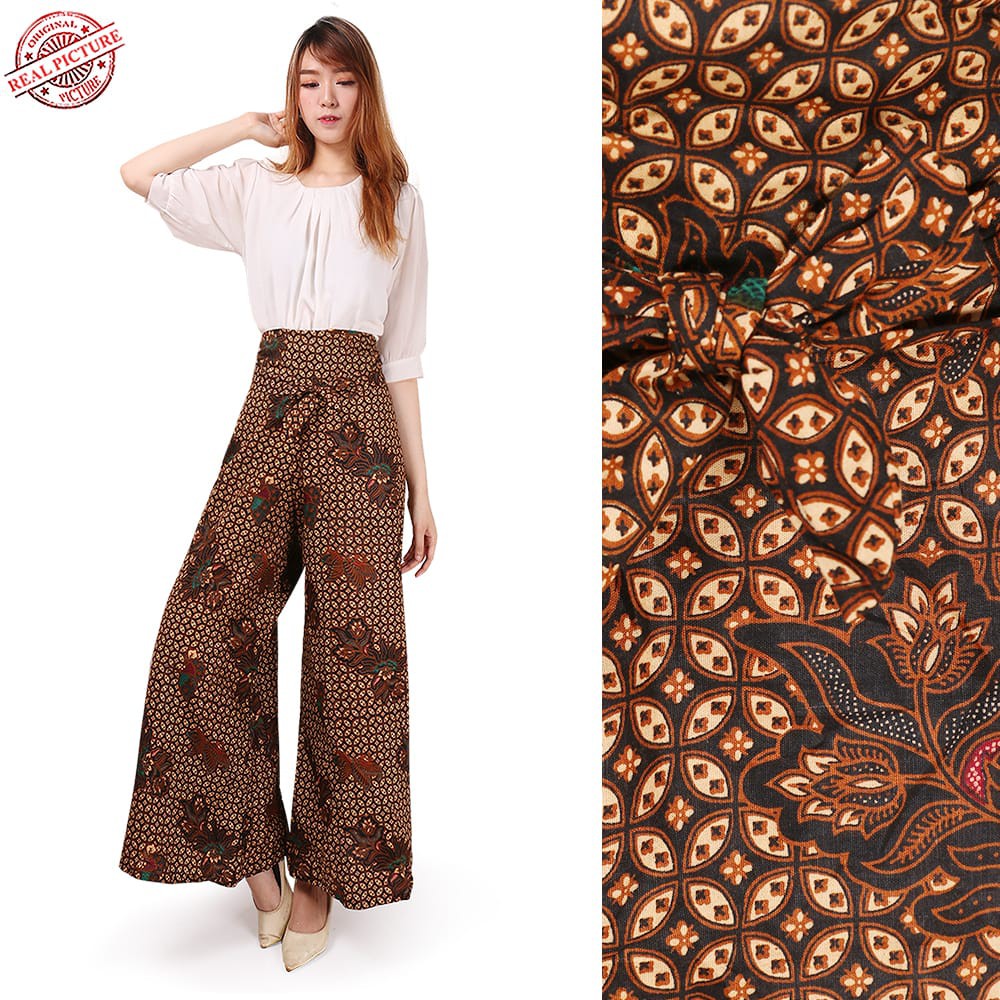 SB Collection Celana Panjang Herna Longpants Kulot Casual Batik Wanita