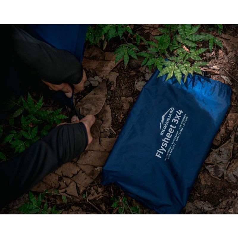 FLYSHEET 3X4 KILIMANJARO 19 LOOP TENDA DARURAT TENDA TARPTENT MULTIFUNGSI WATERPROOF 4X3 BUSHCRAFT