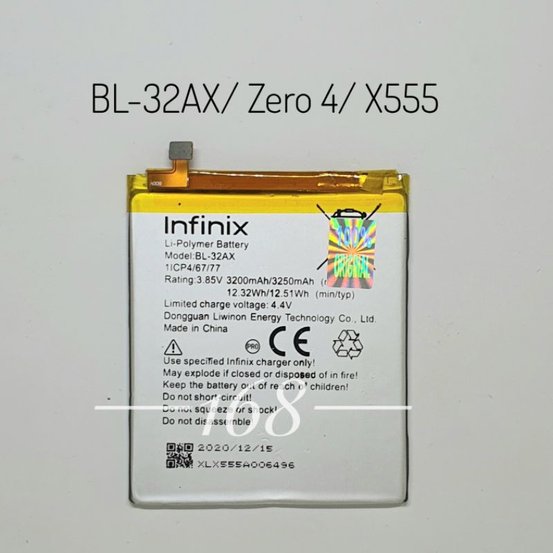 Baterai Batre Infinix Zero 4 Batere Infinix BL32AX X555 Original Battery