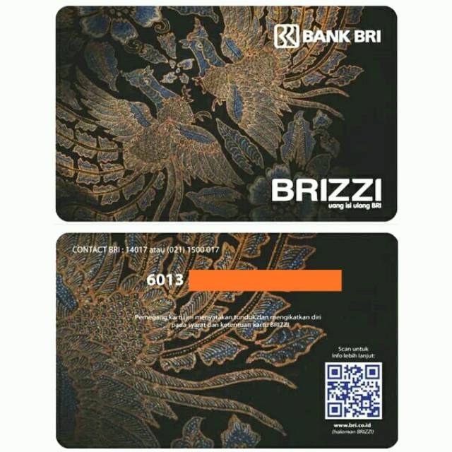 BRIZZI BRI - edisi Batik ORI /Like eMoney eTOLL Tapcash or Flazz