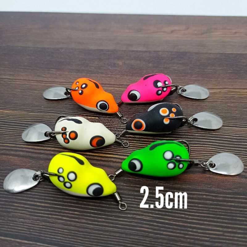 soft frog 2.5cm bentuk tikus/softfrog unik/sf/ casting gabus/umpan gabus